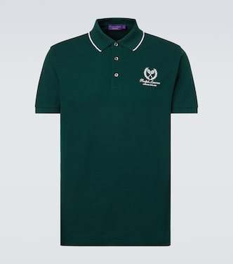 Polo de piqué de algodón con logo | Ralph Lauren Purple Label