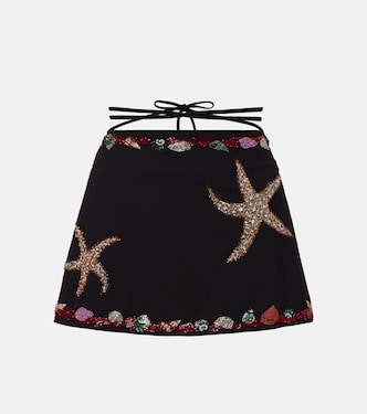 Calypso embellished wrap skirt | Clio Peppiatt