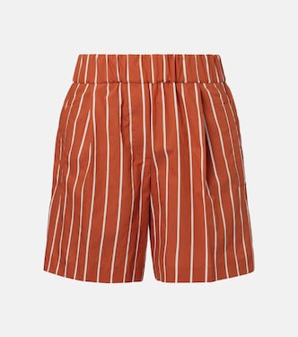 Bermudas en mezcla de algodón a rayas | Brunello Cucinelli