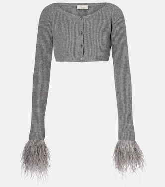 Cropped ribbed-knit wool cardigan | Blumarine