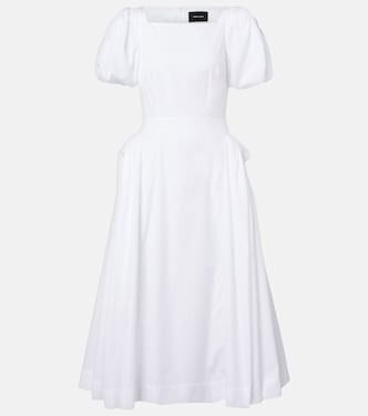 Abito midi in popeline di cotone con maniche a sbuffo | Simone Rocha