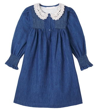 Loredana shirred denim dress | C'era Una Volta