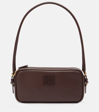 Leather shoulder bag | Miu Miu