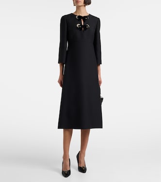 Crepe Couture embellished midi dress | Valentino