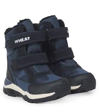 Leather-trimmed ankle boots | Wheat
