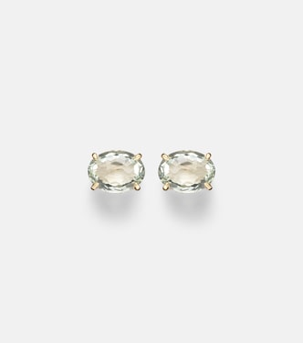 18kt gold earrings with amethyst and diamonds | Shay Jewelry