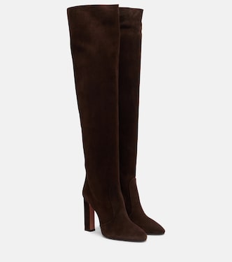 Joplin 105绒面革及膝靴 | Aquazzura