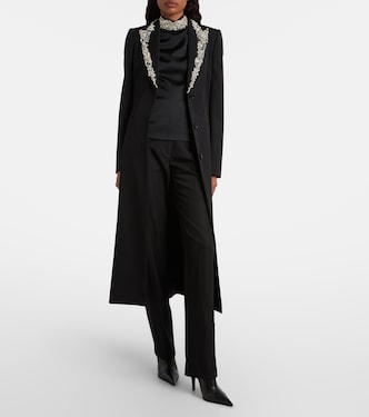 缀饰羊毛大衣 | McQueen