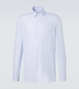Striped cotton poplin shirt | Lardini