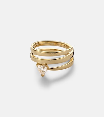 Anello Coil in oro giallo 18kt (750/1000) con diamanti | Anita Ko