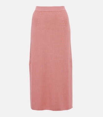 Jupe midi Coimbra en lin et soie | Loro Piana