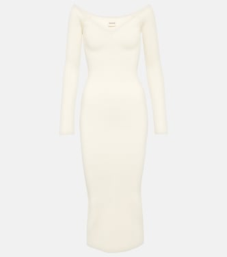 Robe midi Pia à encolure bardot | Khaite