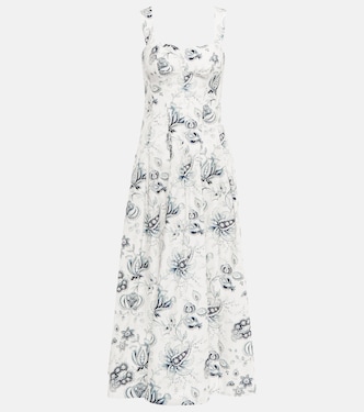 Floral paisley cotton midi dress | Etro