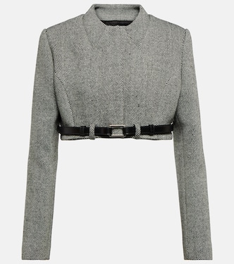 Cropped-Jacke Trompe L’Oeil | Coperni