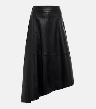 Asymmetric leather midi skirt | Polo Ralph Lauren