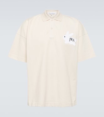 Embroidered cotton jersey polo shirt | JW Anderson