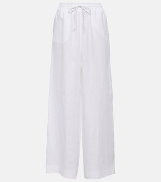Weite High-Rise-Hose aus Leinen | Loro Piana