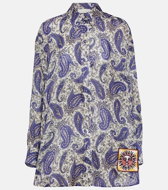 Camicia Devi in seta con stampa paisley | Zimmermann