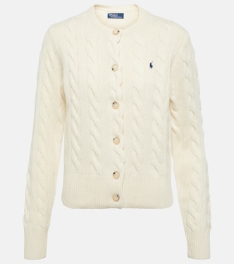 Cable-knit wool and cashmere cardigan | Polo Ralph Lauren