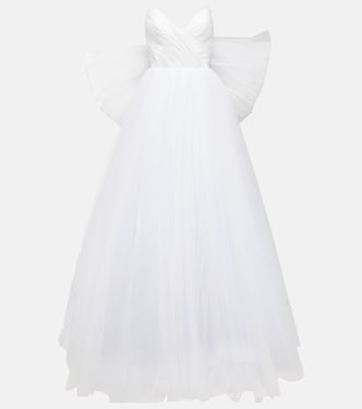 Bridal Greta off-shoulder silk gown | Rasario