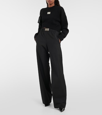 Pantalon ample en laine mélangée | Dolce&Gabbana