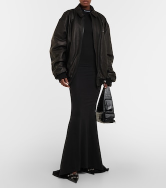 Oversize-Bomberjacke aus Leder | Balenciaga