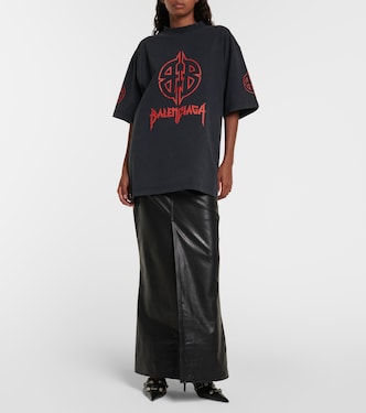 Printed cotton blend T-shirt | Balenciaga