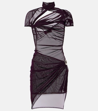 Miniabito asimmetrico in mesh | Coperni