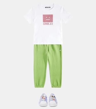 T-shirt Nash Face in jersey di cotone | Acne Studios Kids