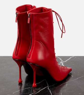Scarlett 95 leather lace-up boots | Jimmy Choo