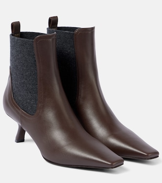 Verzierte Chelsea Boots aus Leder | Brunello Cucinelli