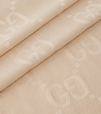 GG wool and silk jacquard blanket | Gucci