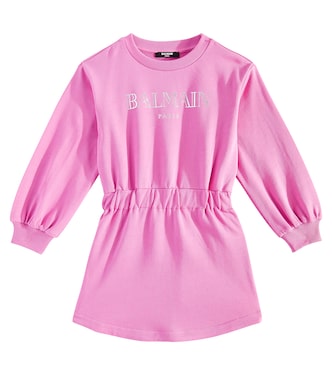 Kleid aus Baumwoll-Jersey | Balmain Kids