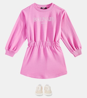 Kleid aus Baumwoll-Jersey | Balmain Kids
