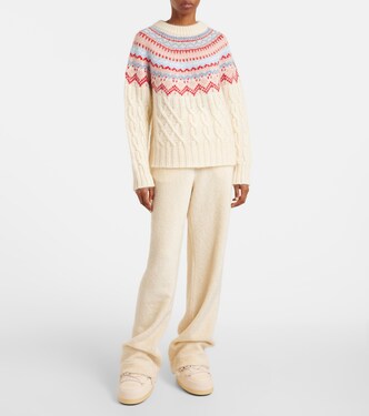 Intarsia wool and mohair-blend sweater | Moncler Grenoble