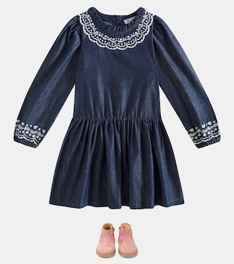 Robe brodée en jean | Tartine et Chocolat