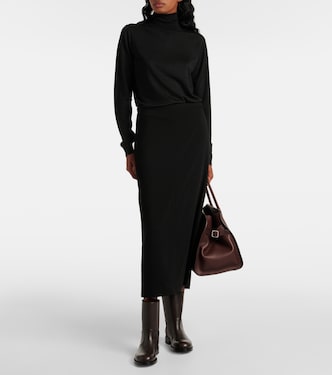 Matias wool-blend midi skirt | The Row