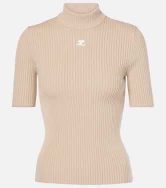 Top Reedition in maglia a coste | Courrèges