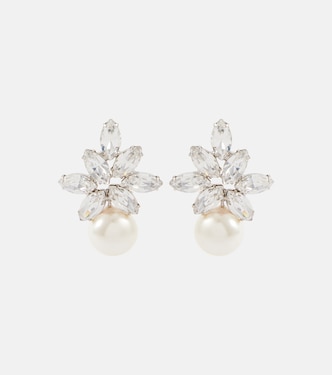 Boucles d'oreilles Liza à cristaux et perles fantaisie | Jennifer Behr