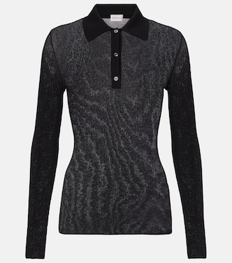Polo in maglia di misto cotone a coste | Moncler