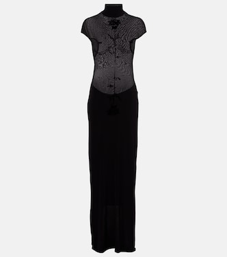 Maxikleid aus Samt und Jersey | Jean Paul Gaultier