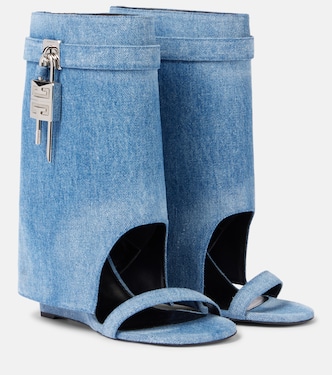 Shark Lock denim sandals | Givenchy