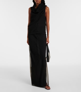 Robe longue Jeanty en tulle | Khaite