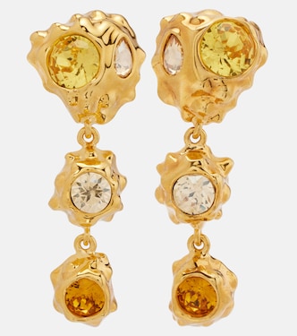 Crystal-embellished drop earrings | Oscar de la Renta