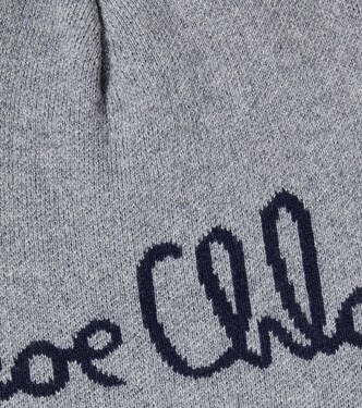 Logo cotton and wool beanie | Chloé Kids