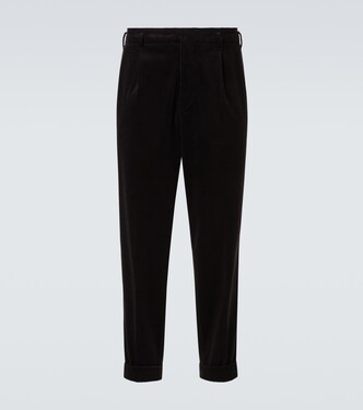 Cotton-blend corduroy straight pants | Brunello Cucinelli