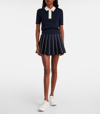 Cotton pointelle polo shirt | Tory Burch