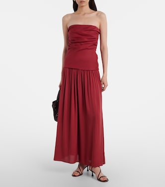 Hedy gathered linen maxi dress | Faithfull
