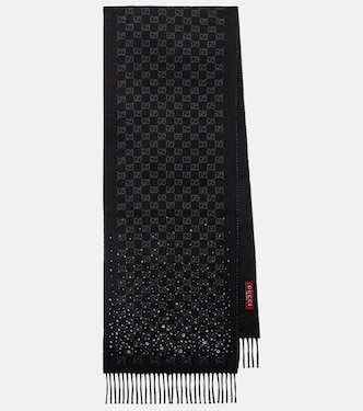 GG embellished wool scarf | Gucci