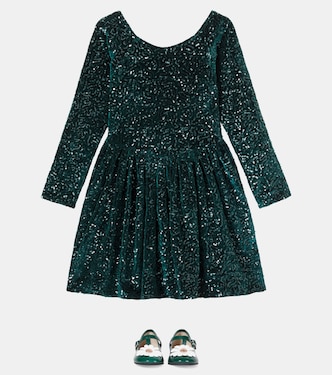 Vestido Viola de terciopelo con lentejuelas | Konges Sløjd